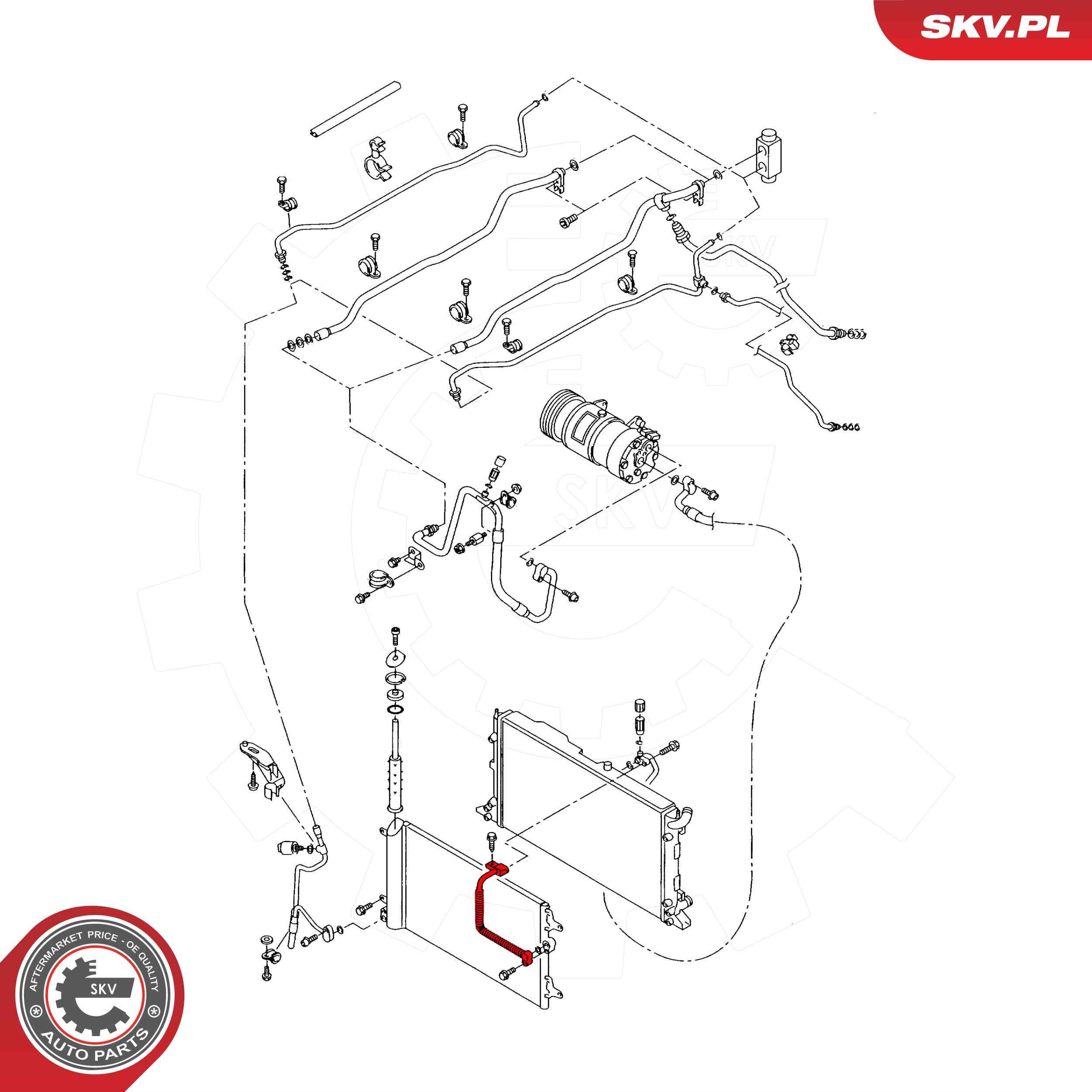 PRZEWÓD KLIMATYZACJI VW do VW, 54SKV729, SKV w ofercie sklepu e-autoparts.pl 