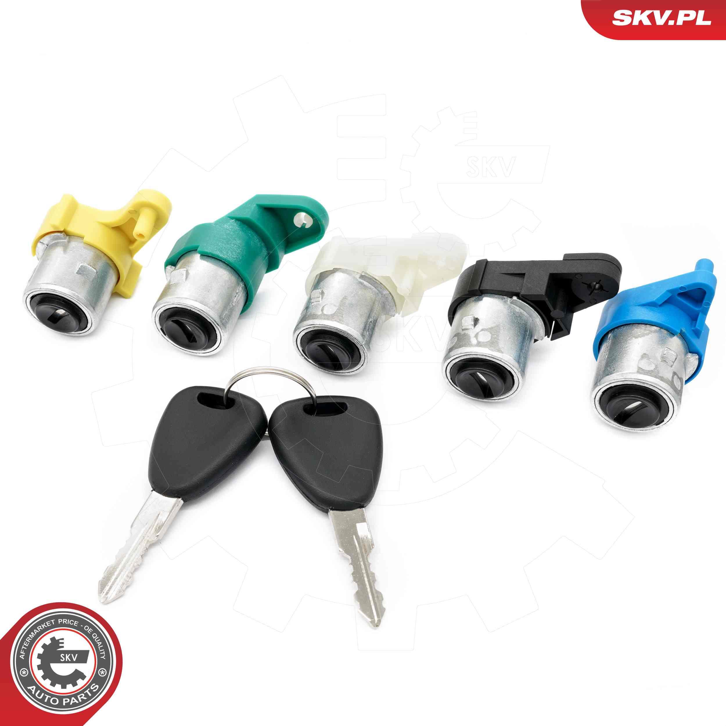 ZESTAW WKŁADEK ZAMKA DRZWI RENAULT KANGOO do Renault, 65SKV802, SKV w ofercie sklepu e-autoparts.pl 
