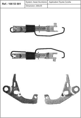 Regulator luzu szczęk, hamulec bębnowy do Toyoty, 108 53 001, Quick Brake ApS w ofercie sklepu e-autoparts.pl 