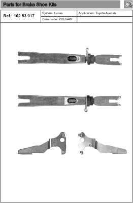 Regulator luzu szczęk, hamulec bębnowy do Toyoty, 102 53 017, Quick Brake ApS w ofercie sklepu e-autoparts.pl 