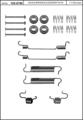 Zestaw akcesoriów, szczęki hamulcowe do Renault, 0780, Quick Brake ApS w ofercie sklepu e-autoparts.pl 