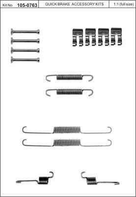 Zestaw akcesoriów, szczęki hamulcowe do Fiata, 0763, Quick Brake ApS w ofercie sklepu e-autoparts.pl 