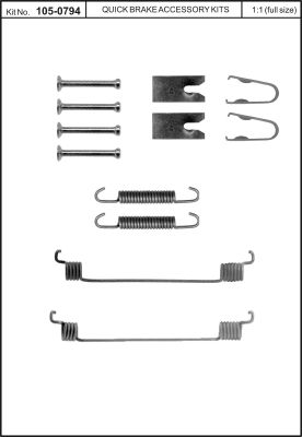 Zestaw akcesoriów, szczęki hamulcowe do Forda, 0794, Quick Brake ApS w ofercie sklepu e-autoparts.pl 