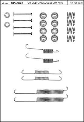 Zestaw akcesoriów, szczęki hamulcowe do Renault, 0678, Quick Brake ApS w ofercie sklepu e-autoparts.pl 