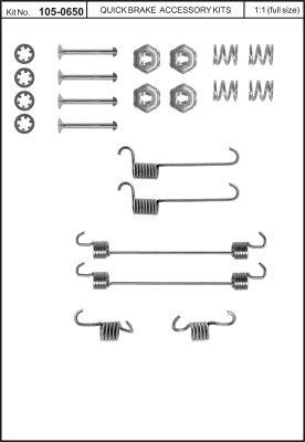 QUICK BRAKE Sprężyna Zacisku hamulca tar do Peugeota, 0650, Quick Brake ApS w ofercie sklepu e-autoparts.pl 