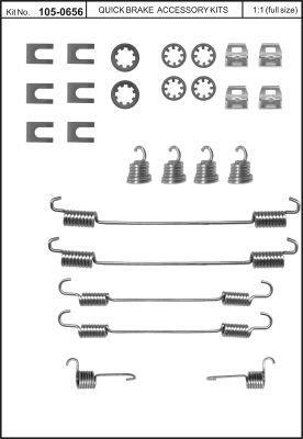 Zestaw montażowy klocka hamulcowego do Peugeota, 0656, Quick Brake ApS w ofercie sklepu e-autoparts.pl 