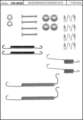 QUICK BRAKE Sprężyna Zacisku hamulca tar do Opla, 0628, Quick Brake ApS w ofercie sklepu e-autoparts.pl 