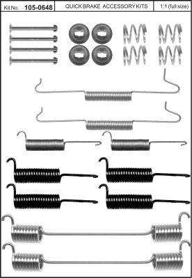 Zestaw akcesoriów, szczęki hamulcowe do VW, 0648, Quick Brake ApS w ofercie sklepu e-autoparts.pl 