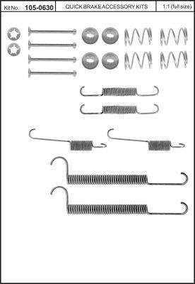 QUICK BRAKE Sprężyna Zacisku hamulca tar do Opla, 0630, Quick Brake ApS w ofercie sklepu e-autoparts.pl 