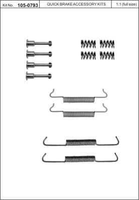 Zestaw montażowy szczęk hamulcowych do Peugeota, 0793, Quick Brake ApS w ofercie sklepu e-autoparts.pl 