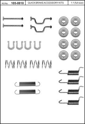 Zestaw akcesoriów, szczęki hamulcowe, hamulec postojowy do Toyoty, 0810, Quick Brake ApS w ofercie sklepu e-autoparts.pl 