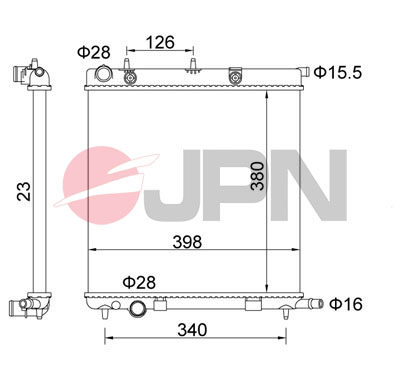 CHŁODNICA SILNIKA do Citroena, 60C9013-JPN, JPN w ofercie sklepu e-autoparts.pl 