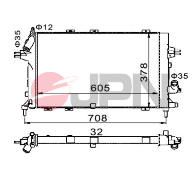 CHŁODNICA SILNIKA do Opla, 60C9036-JPN, JPN w ofercie sklepu e-autoparts.pl 