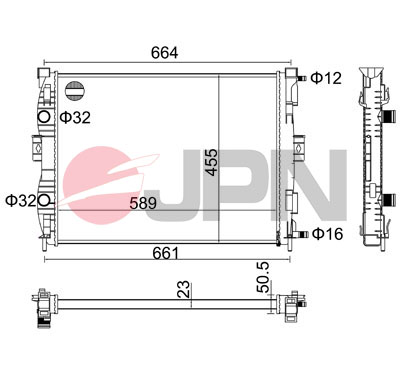 CHŁODNICA SILNIKA do Renault, 60C9045-JPN, JPN w ofercie sklepu e-autoparts.pl 