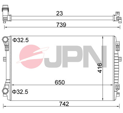 CHŁODNICA SILNIKA do Seata, 60C9069-JPN, JPN w ofercie sklepu e-autoparts.pl 