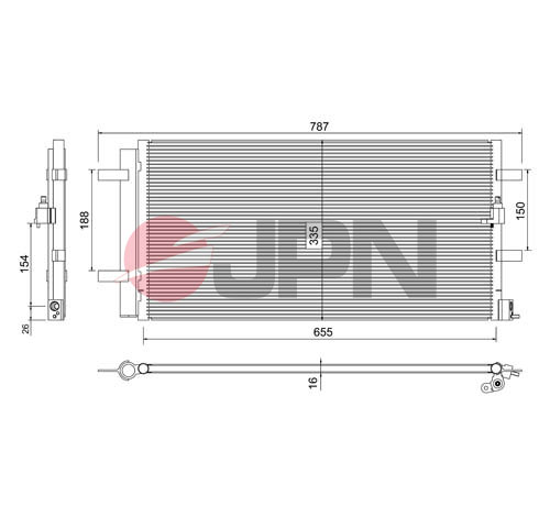 CHŁODNICA KLIMATYZACJI do Audi, 60C9080-JPN, JPN w ofercie sklepu e-autoparts.pl 