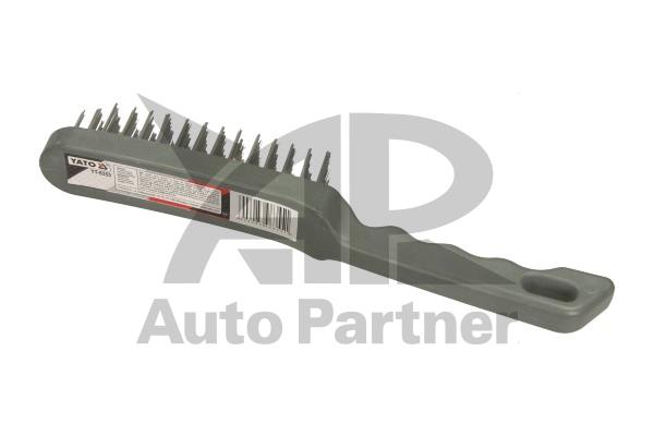 SZCZOTKA DRUCIANA, DRUT STALOWY, 5 RZĘDÓW, RĘKOJEŚĆ PLASTIKOWA YT-6355 YATO