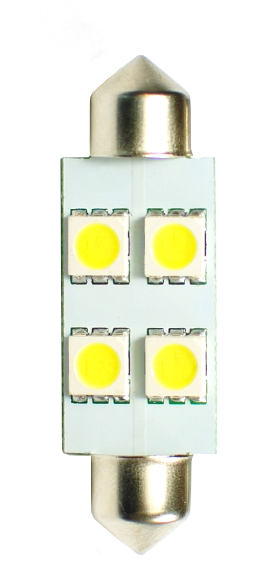 ZAROWKA LED 12V C5W 1W /RURKA/ SV8.5 (36MM) /BIALA/ 4X LED SMD5050 BLISTER 2- SZT OPT, LB072W, M-TECH w ofercie sklepu e-autoparts.pl 