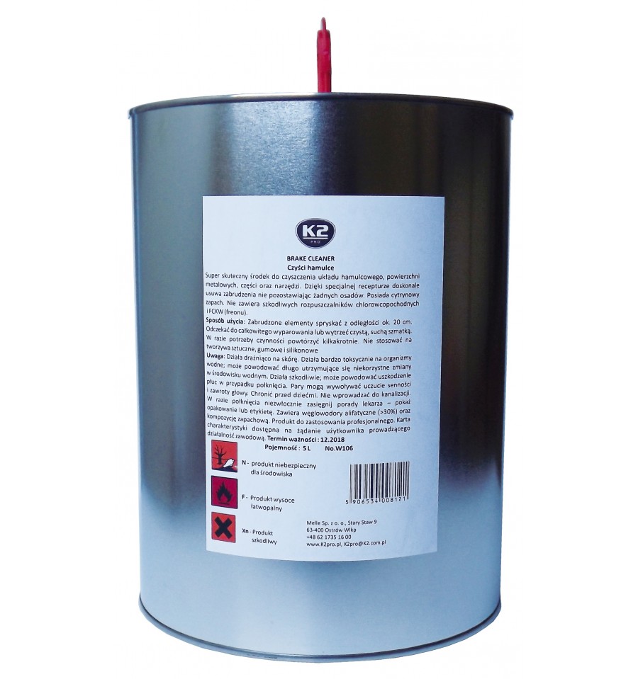 ZMYWACZ DO HAMULCOW BRAKE CLEANER 5L INTER-GLOBAL W106 INTER-GLOBAL