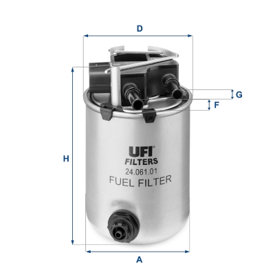 FILTR PALIWA NISSAN  OEM SZT UFI 24.061.01 UFI