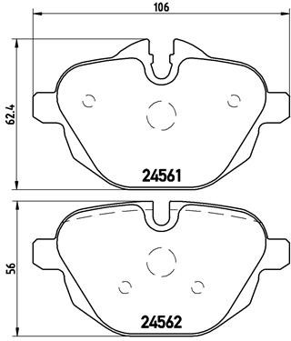 KLOCKI HAMULC. BMW 5 F10 10-16 TYŁ do BMW, P 06 064X, BREMBO w ofercie sklepu e-autoparts.pl 