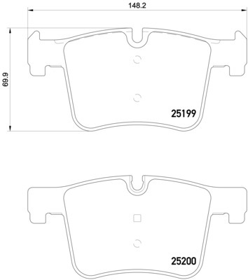 Klocki hamulcowe - komplet P 06 075 BREMBO