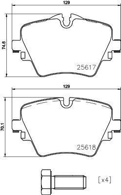 Klocki hamulcowe - komplet P 06 093 BREMBO