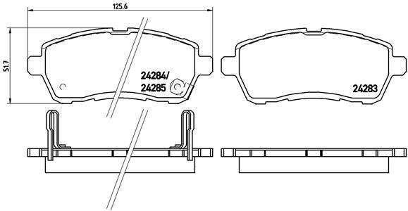 Klocki hamulcowe - komplet P 16 013 BREMBO