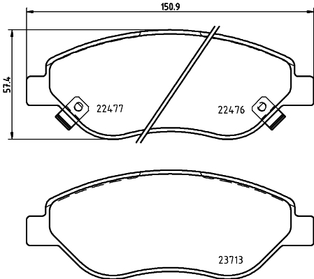 Klocki hamulcowe - komplet P 23 178 BREMBO