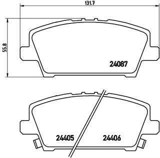 Klocki hamulcowe - komplet P 28 037 BREMBO