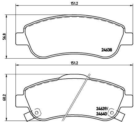 Klocki hamulcowe - komplet P 28 045 BREMBO