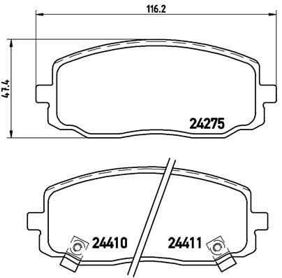 Klocki hamulcowe - komplet P 30 032 BREMBO