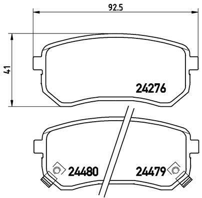 Klocki hamulcowe - komplet P 30 033 BREMBO