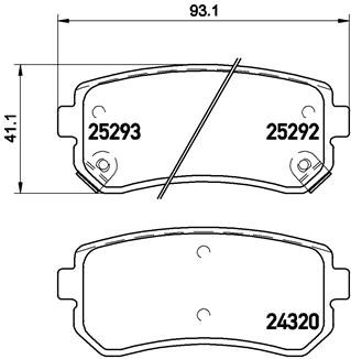 KLOCKI HAMULC. KIA SPORTAGE 10- TYŁ do Kia, P 30 051X, BREMBO w ofercie sklepu e-autoparts.pl 