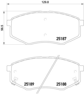 KLOCKI HAMULC. HYUNDAI IX20 10-19 PRZÓD do Hyundia, P 30 055X, BREMBO w ofercie sklepu e-autoparts.pl 