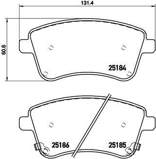 Klocki hamulcowe - komplet P 30 064 BREMBO