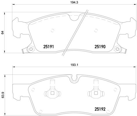 KLOCKI HAMULC. JEEP GRAND CHEROKEE 10- PRZÓD do Jeepa, P 37 017X, BREMBO w ofercie sklepu e-autoparts.pl 