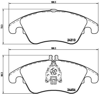 Klocki hamulcowe - komplet, DIRECTIONAL BRAKE PADS P 50 069 BREMBO