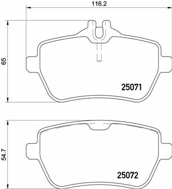 Klocki hamulcowe - komplet P 50 117 BREMBO