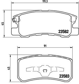 Klocki hamulcowe - komplet P 54 031 BREMBO