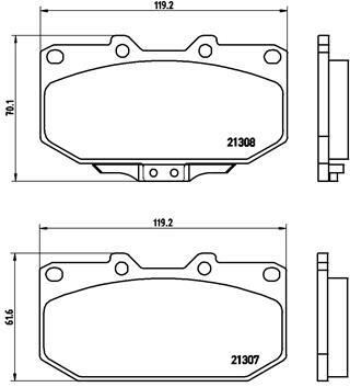Klocki hamulcowe - komplet P 56 025 BREMBO