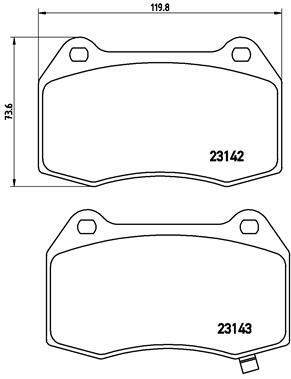 Klocki hamulcowe - komplet P 56 047 BREMBO