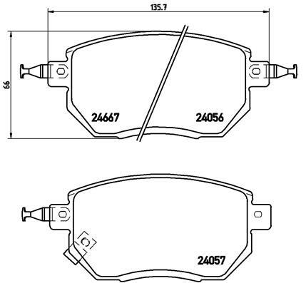 Klocki hamulcowe - komplet P 56 051 BREMBO