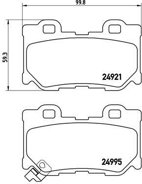 Klocki hamulcowe - komplet P 56 095 BREMBO