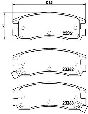 P 59 027 Klocki hamulcowe - komplet BREMBO