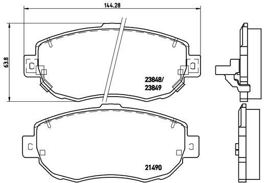 Klocki hamulcowe - komplet P 83 037 BREMBO