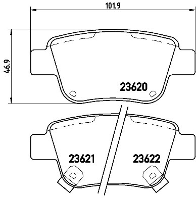 Klocki hamulcowe - komplet P 83 047 BREMBO