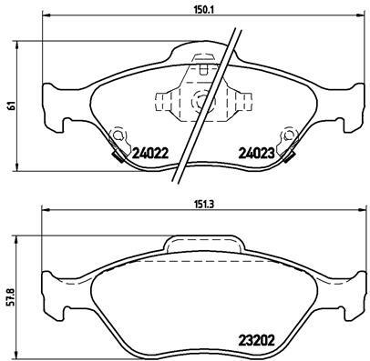 Klocki hamulcowe - komplet P 83 085 BREMBO