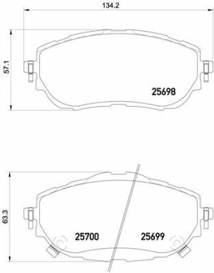 Klocki hamulcowe - komplet P 83 150 BREMBO