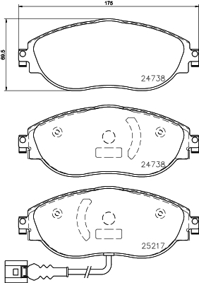 Klocki hamulcowe - komplet, BREMBO XTRA LINE P 85 144X BREMBO